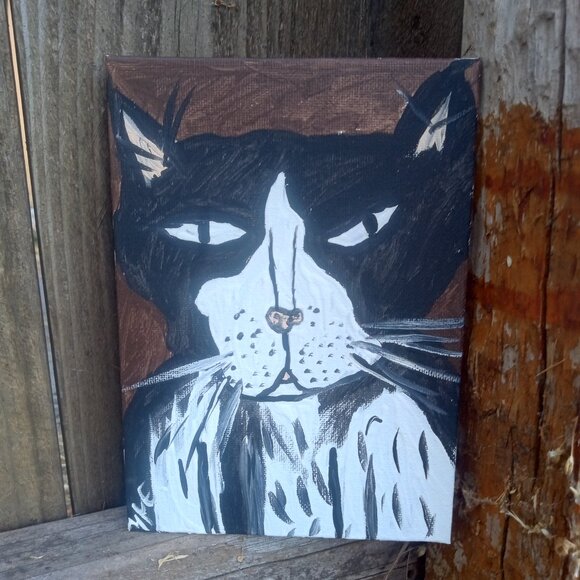 Tuxedo Cat Paining - Picture 3 of 8